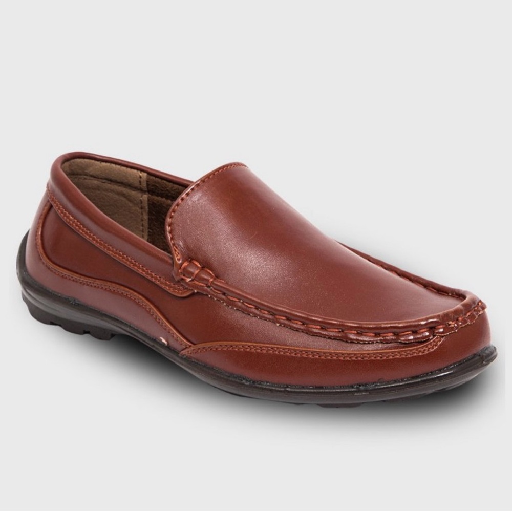 Deer Stags Boys' Booster Driving Moc Slip-On Dress Shoes - Size 4 Youth - New